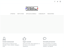 Tablet Screenshot of francais-en-argentine.com